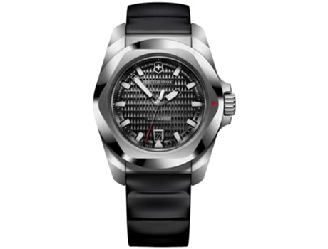 Relógio Homem Inox Gent Auto Black Dial, Black Rubber 41,00 Mm Bracelete De Cauchu Cor Da Bracelete Preto À Prova De Água 20 Bar Victorinox Swissarmy