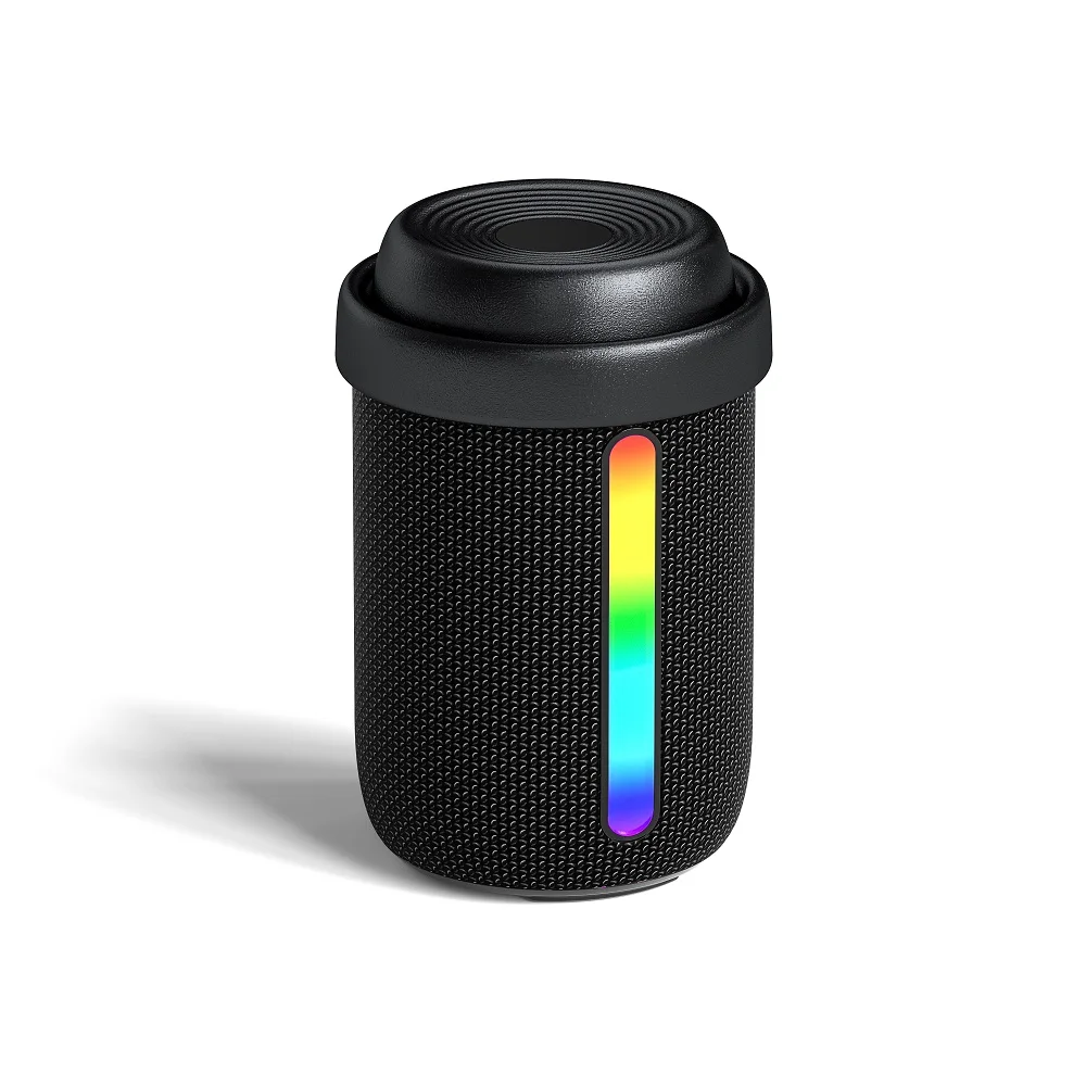 (preto) Alto-falante Rgb De 6w E 1200mah, Compatível Com Bluetooth 5.3, Graves Potentes.