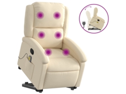 Stand Up Massage Recliner Chair, Stand Up Massage Recliner Chairs Vidaxl Creme Tecido