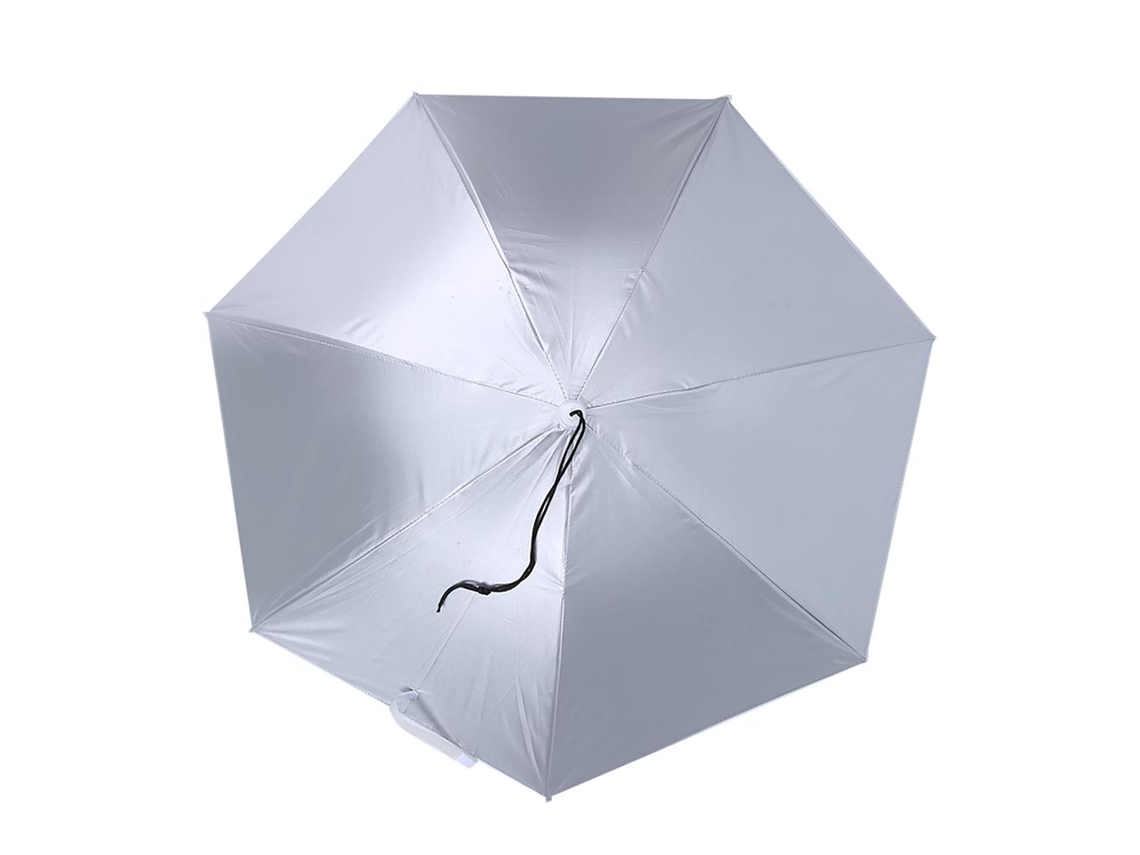 GUARDA CHUVA Chapéu de Cabeça 77cm Protetor Solar Azul Prateado | S/MARCA