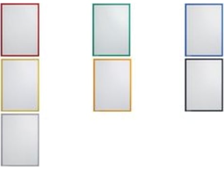 Bolso magnético / porta-documentos, Din A3, cinza, feito de folha rígida, fosco, seguro para documentos, espessura 0,32 mm, 1 peça (Franken