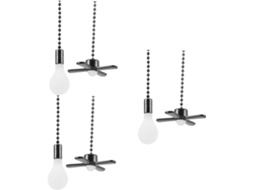 Conjunto De 6 Extensões De Corrente Metálica Para Ventilador De Teto E