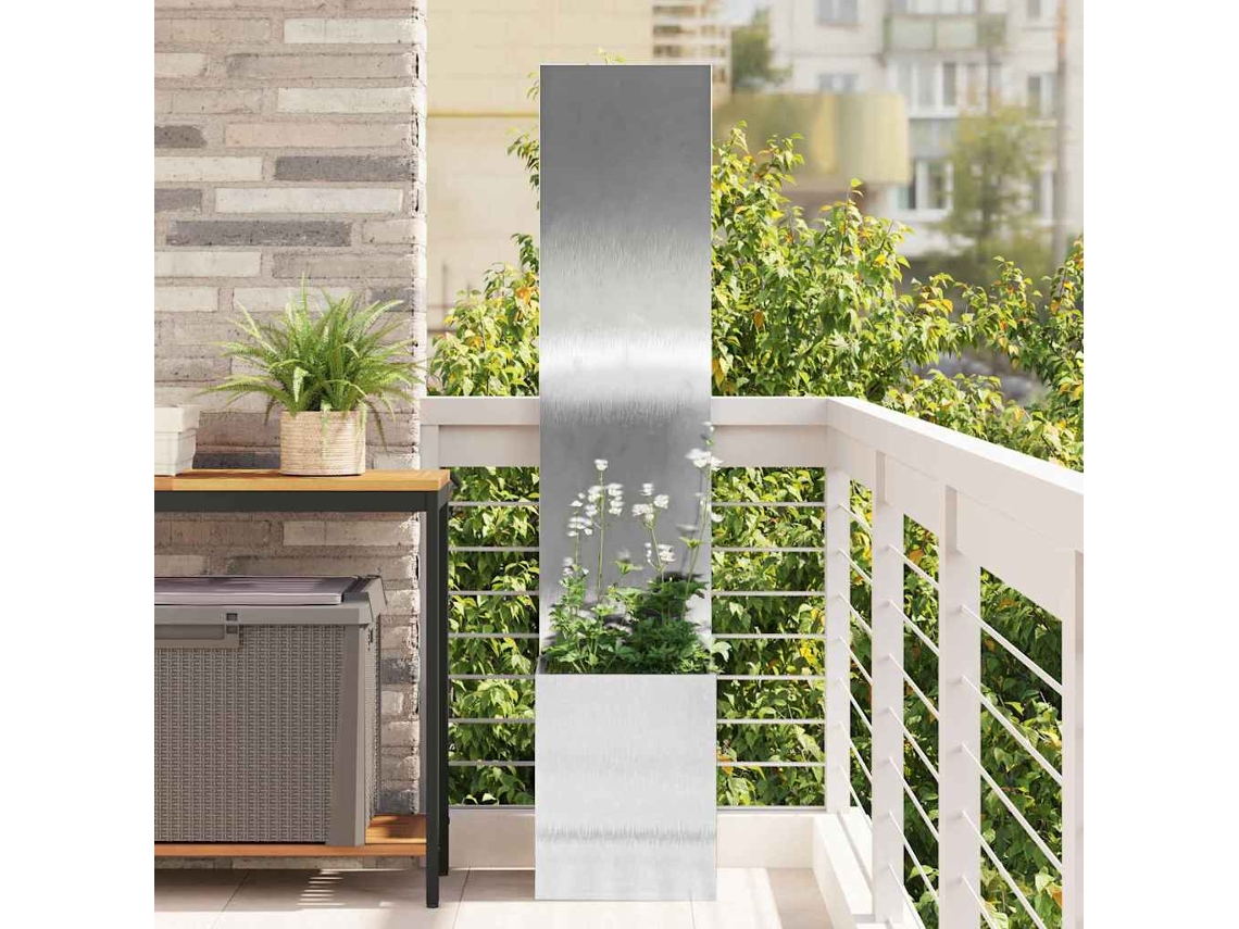 Vidaxl Tela De Privacidade Para Jardim Fretwork Prata 32 X 32 X 150 Cm