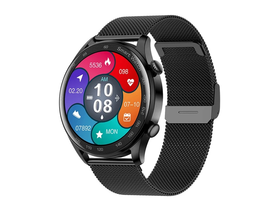 Smartwatch com monitoramento de frequência cardíaca, pressão arterial, contador de passos, chamadas, Bluetooth e notificações de mensagens P Bestvite
