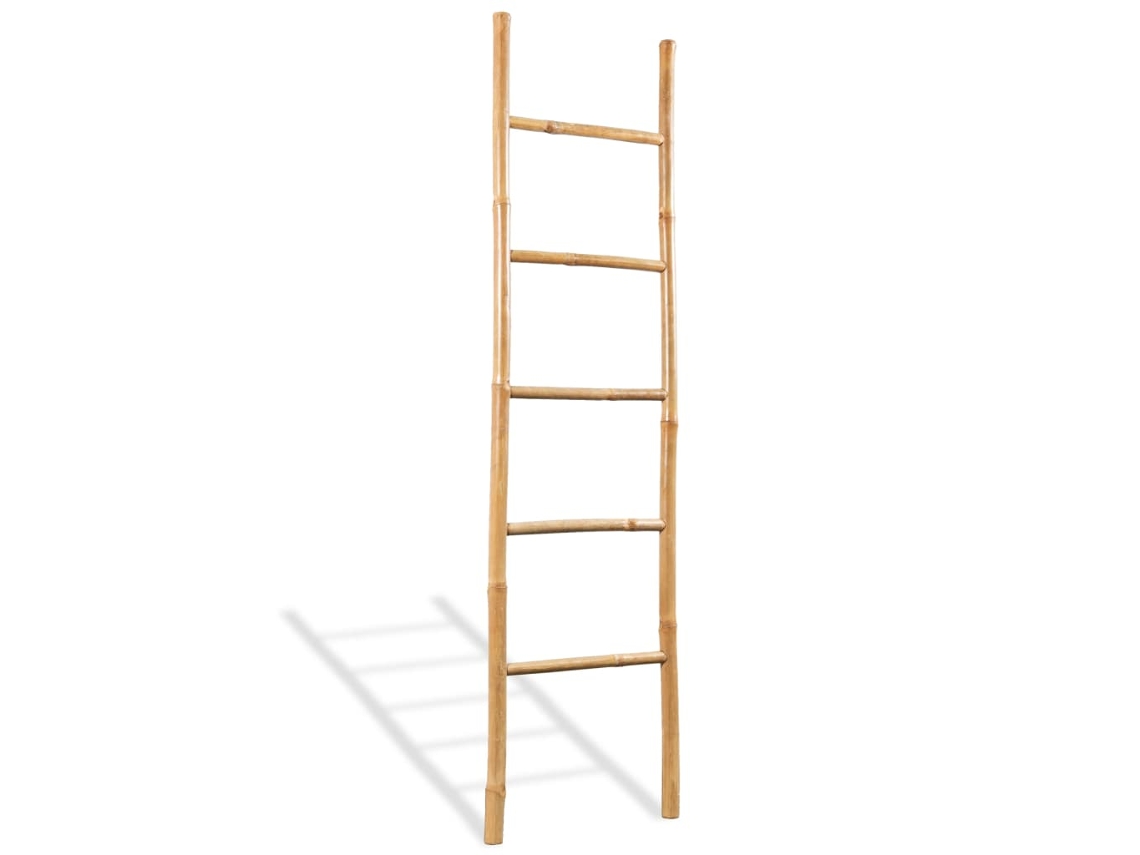 Vidaxl Toalheiro Escada Com 5 Degraus Bambu 150 Cm