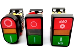 1pc Interruptor De Botão Pressão Momentâneo Cabeça Dupla On Off Start Stop Na Nf As 22n 22mm 25mm Com Luz 380