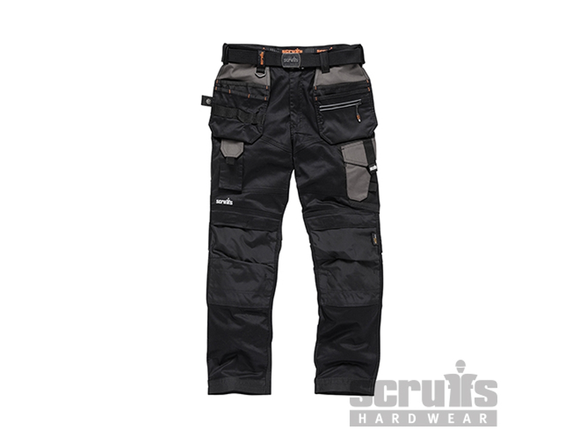 SCRUFFS T54763 Pantalón de Bolsillos Con Funda Pro Flex Color Negro