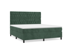 Box Spring Bed, Box Spring Beds Vidaxl Verde Veludo (180 X 200 Cm)