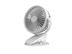Ventilador de Mesa Portátil Silencioso com 3 Velocidades Ajustáveis e Clip On