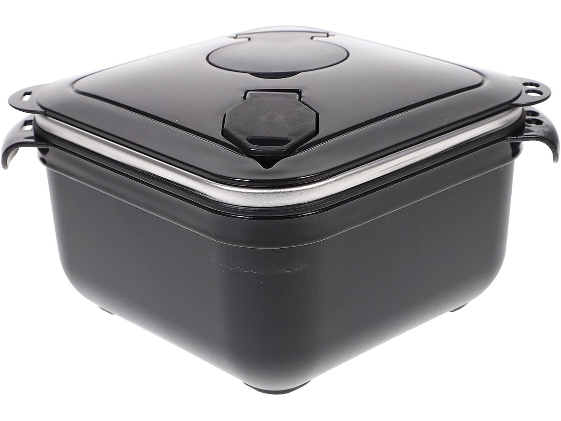 Recipiente Bento Quadrado Em Aço Inoxidável Com Tampa, Grande Capacidade E Isolamento Térmico, Ideal Para Servir