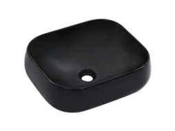 Vidaxl Lavatório 44,5x39,5x14,5 Cm Cerâmica Preto