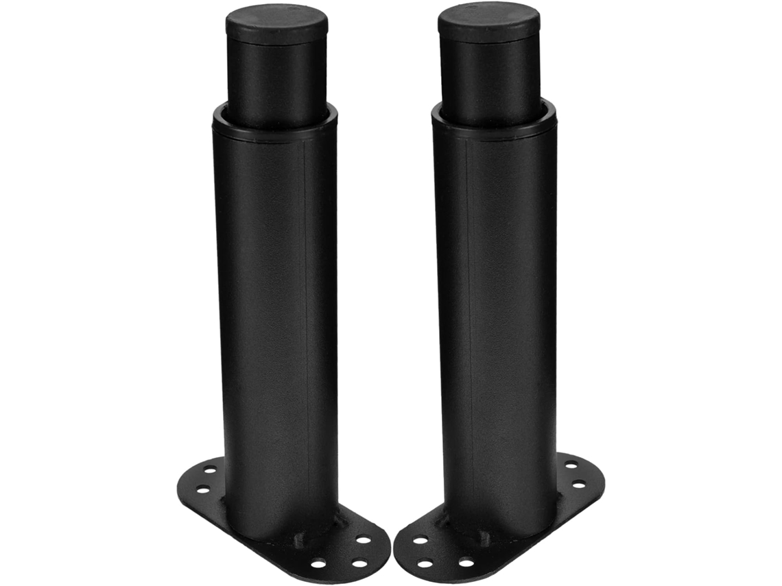 Doitool Pés De Cama Ajustáveis Em Altura Com Reforço Aço 15-27cm, Pretos, Em Aço Laminado A Frio, Kit De Suporte Para