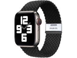 Bracelete Entrançada Ajustável para Apple Watch Series 4 44mm Preto