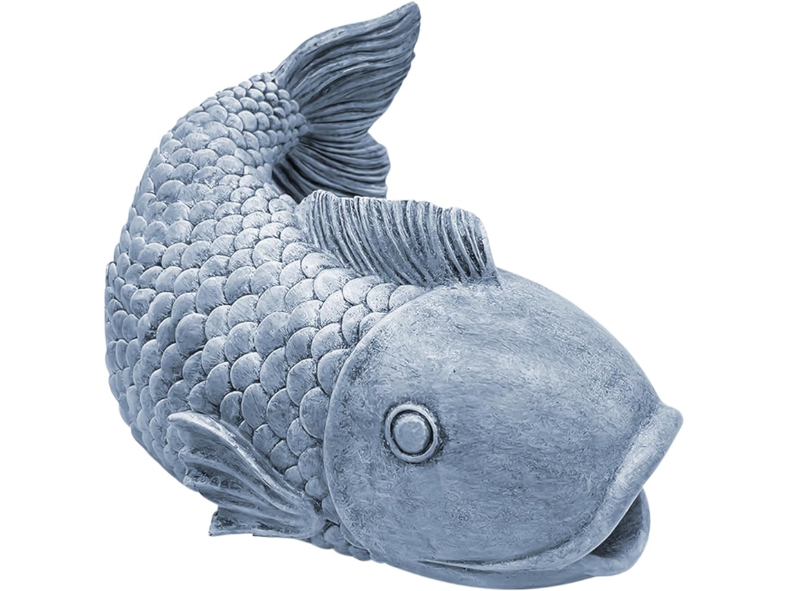 Desviador para Peixes Extensão do Canal de Águas Pluviais Feita de Resina, Escultura Dinâmica para o Fluxo de Água, CHABERLU