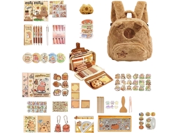 Kit De Papelaria Capivara Material Escolar Bolsa De Ombro Macia Ideal Para Estudantes, Colecio Vayotoy