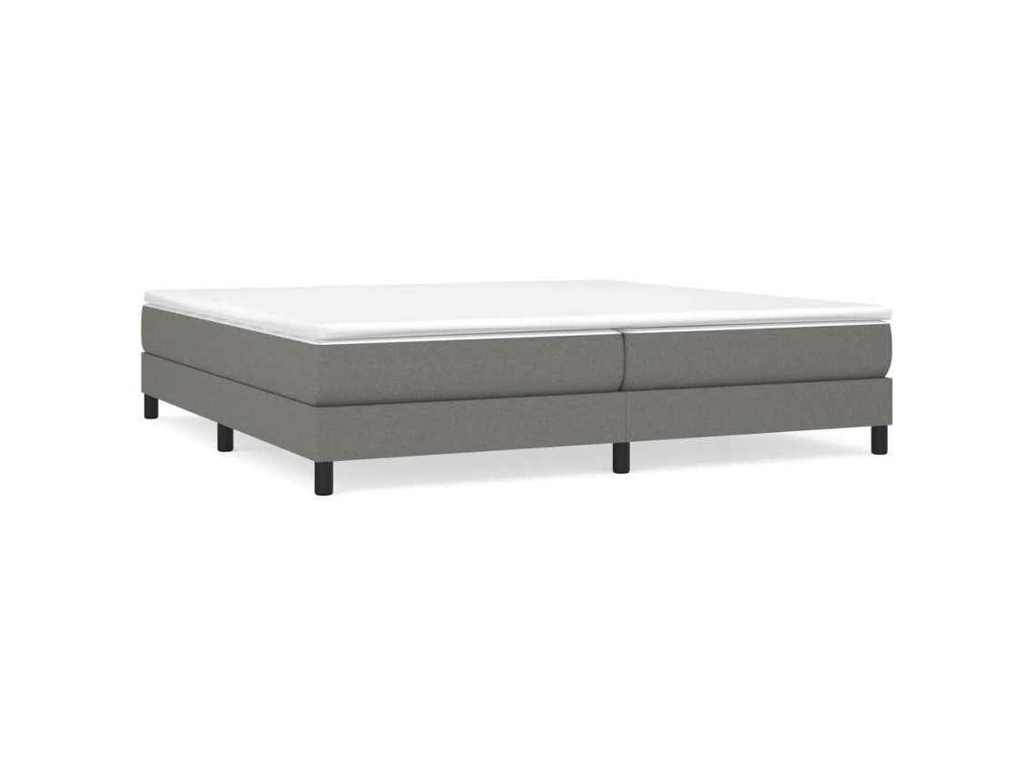 Estrutura de Cama com Molas Tecido Cinzento Escuro MAISON EXCLUSIVE (200x200 cm)