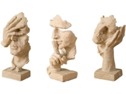 Estátua Abstrata De Resina, Ornamento De Mesa, Escultura, Miniaturas, Figura De Rosto, Arte Para Esc Gokoco