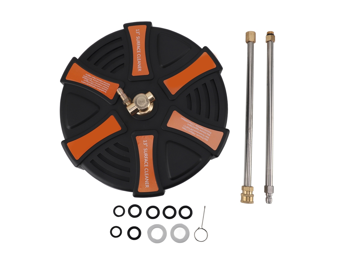 Ronjoe-limpador De Superfície 13 Polegadas Para Lava-pressão 2500psi Com 2 Cano Extensão E Conector Rápido 1/4 Polegada