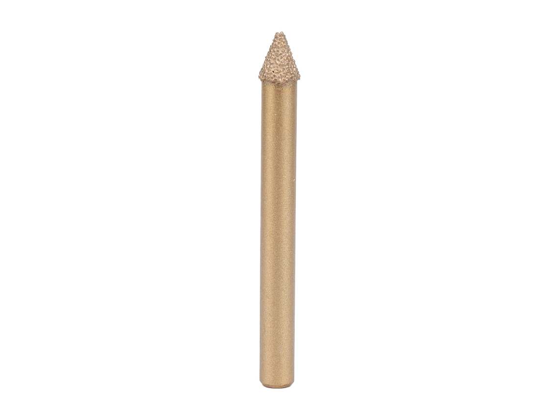 Broca De Router Soldada Com Diamante Cnc 6mm Cabo 60mm Comprimento 45 Graus