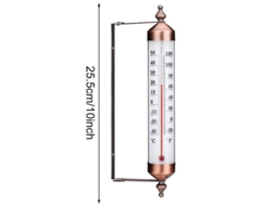 Termômetro de Parede do Tacita Ao Ar Livre com Design Bronze Elegante Tacha Jardim Adequado para Estufa Garagem GOKOCO