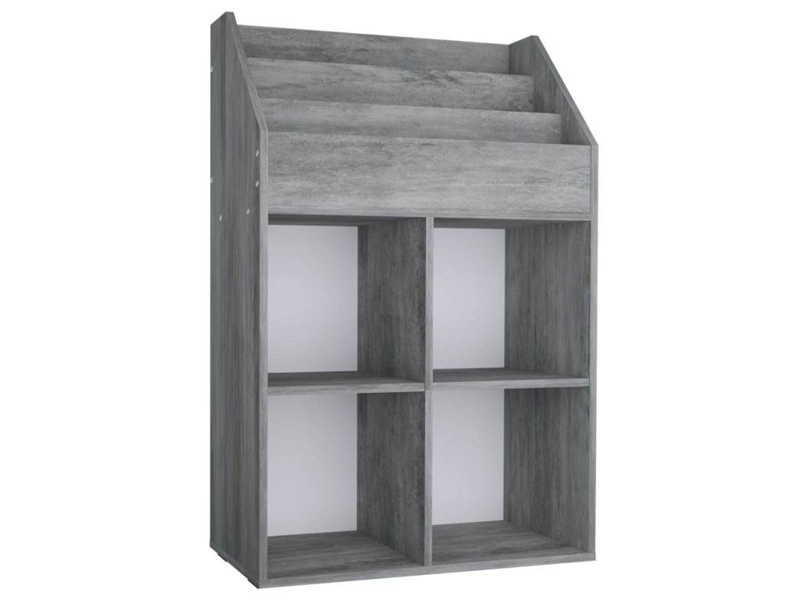 Children Magazine Rack, Children Magazine Racks Vidaxl Cinzeto Madeira Processada (n/a)