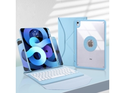 Lurelia Capa Com Teclado Bluetooth Para Ipad 9 10.2 Com Suporte Para Caneta, Azul
