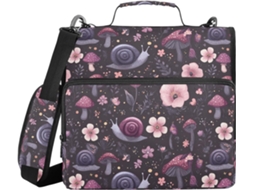 Pasta Com Zíper E Alça De Ombro, Vários Bolsos, 3, 8cm 1, 5 Polegadas, 3 Estojos Em Formato De Sino, Portfólio