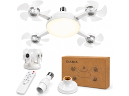 Ventilador De Teto Drone Com Luz, Soquete E27 Controle Remoto,
