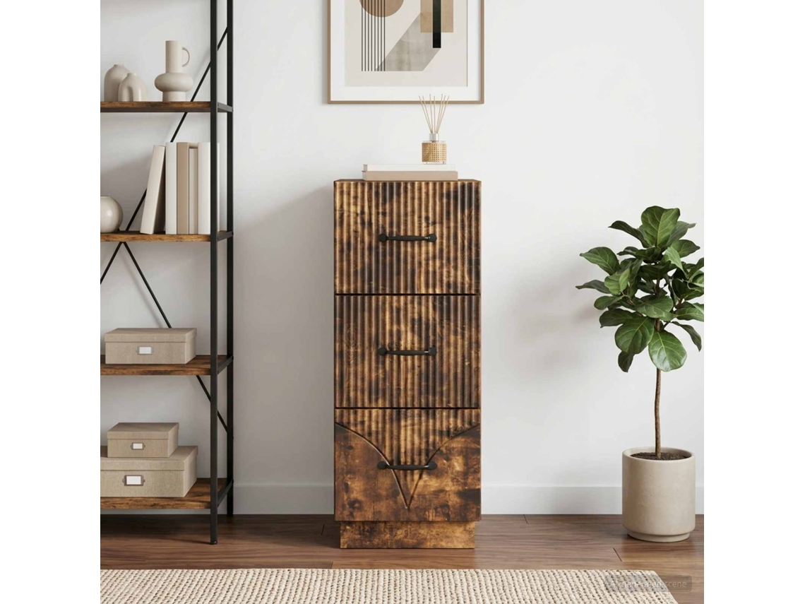Vidaxl Gabinete De Gavetas 33 X 34,5 X 87 Cm Derivados De Madeira