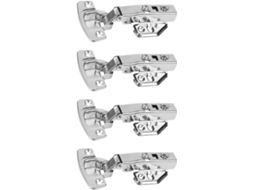 Dobradiça De Estrutura Para Armário, Conjunto 4 Peças, Em Aço
