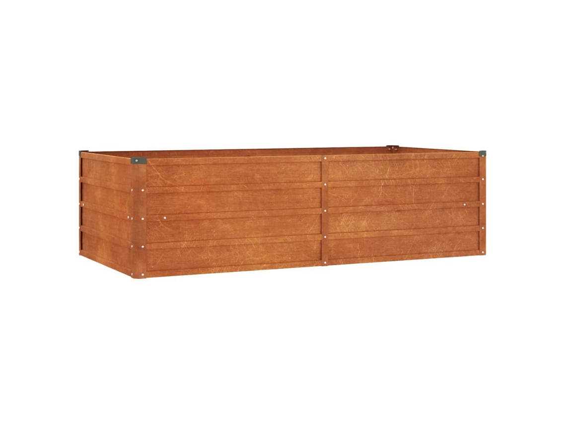 Canteiro de jardim VIDAXL aço corten cor enferrujado (160x80x45 cm)