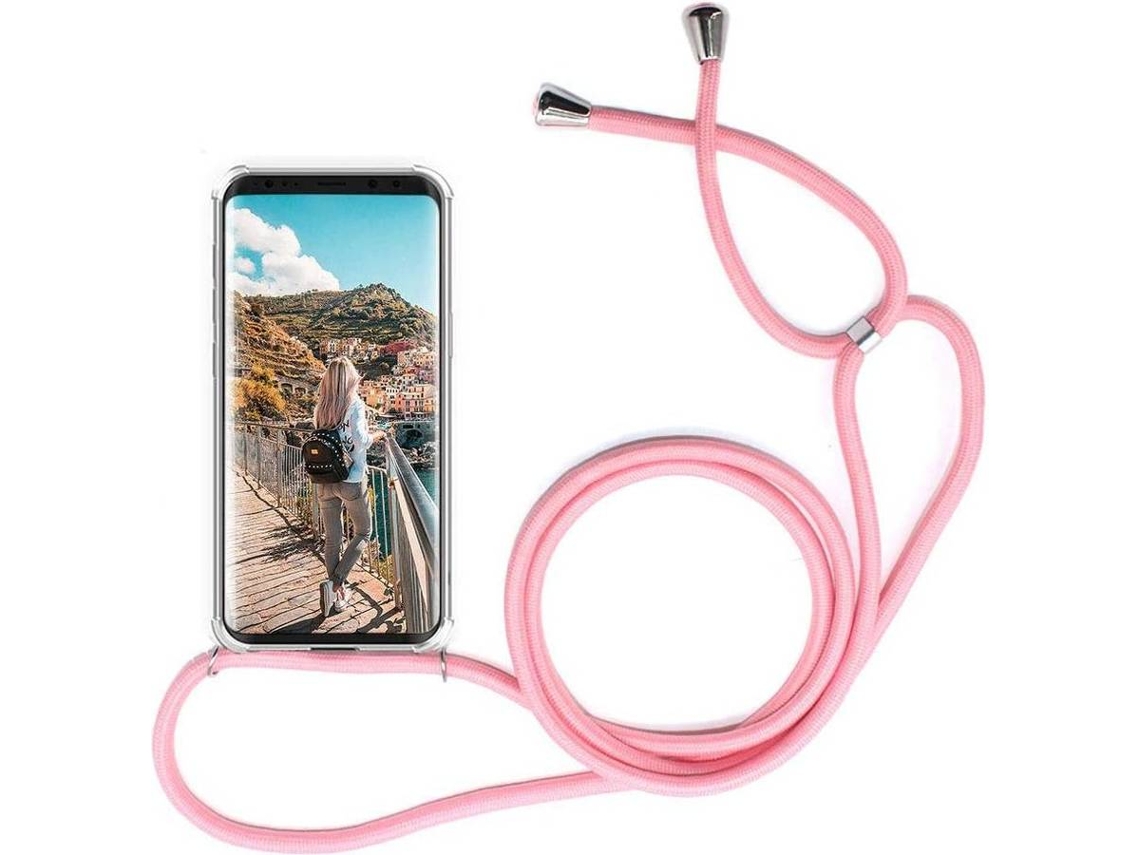 Capa Xiaomi Mi 8 SE HONGWE. Com corda Transparente, Rosa