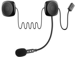 Fomiyes Écouteurs Intra - Auriculaires Sans Fil Para Casque De Moto Com Microfone, Plastique Noir, Motards En