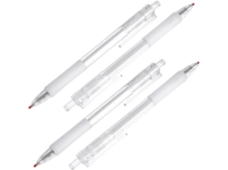 Conjunto De 24 Lápis Mecânicos Com Canetas Gel Transparentes, Fáceis