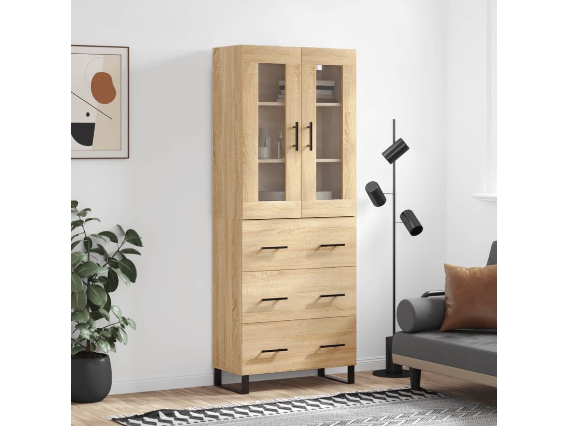 Highboard, Highboards Vidaxl Marrom Madeira Processada (n/a)