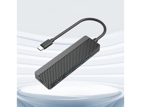 Hub Usb 3.0 Envirobest Com 4 Portas, Ultra Fino, Alta Velocidade, Hot Swap Ega