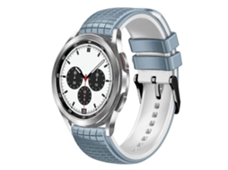 Pulseira De Silicone Bicolor Com Malha De 20 Mm