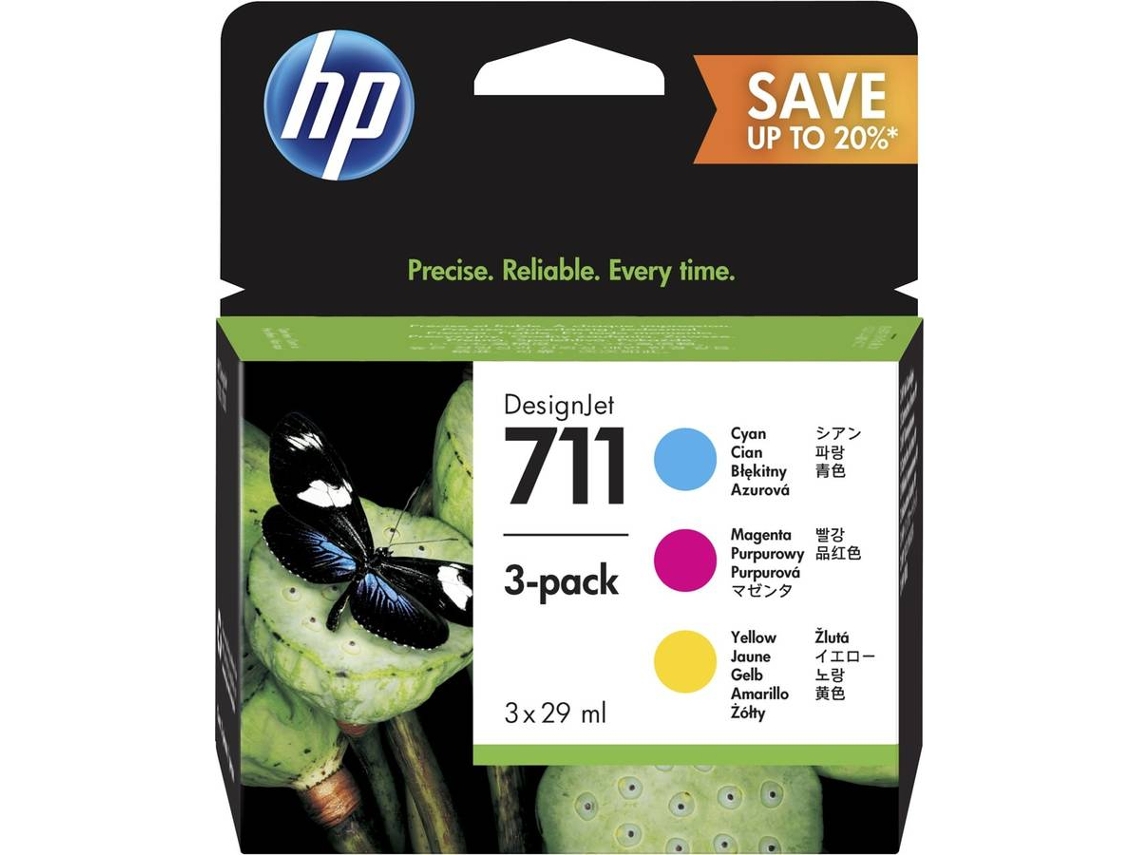 Pack Tinteiros HP 711 Tri-color (P2V32A)