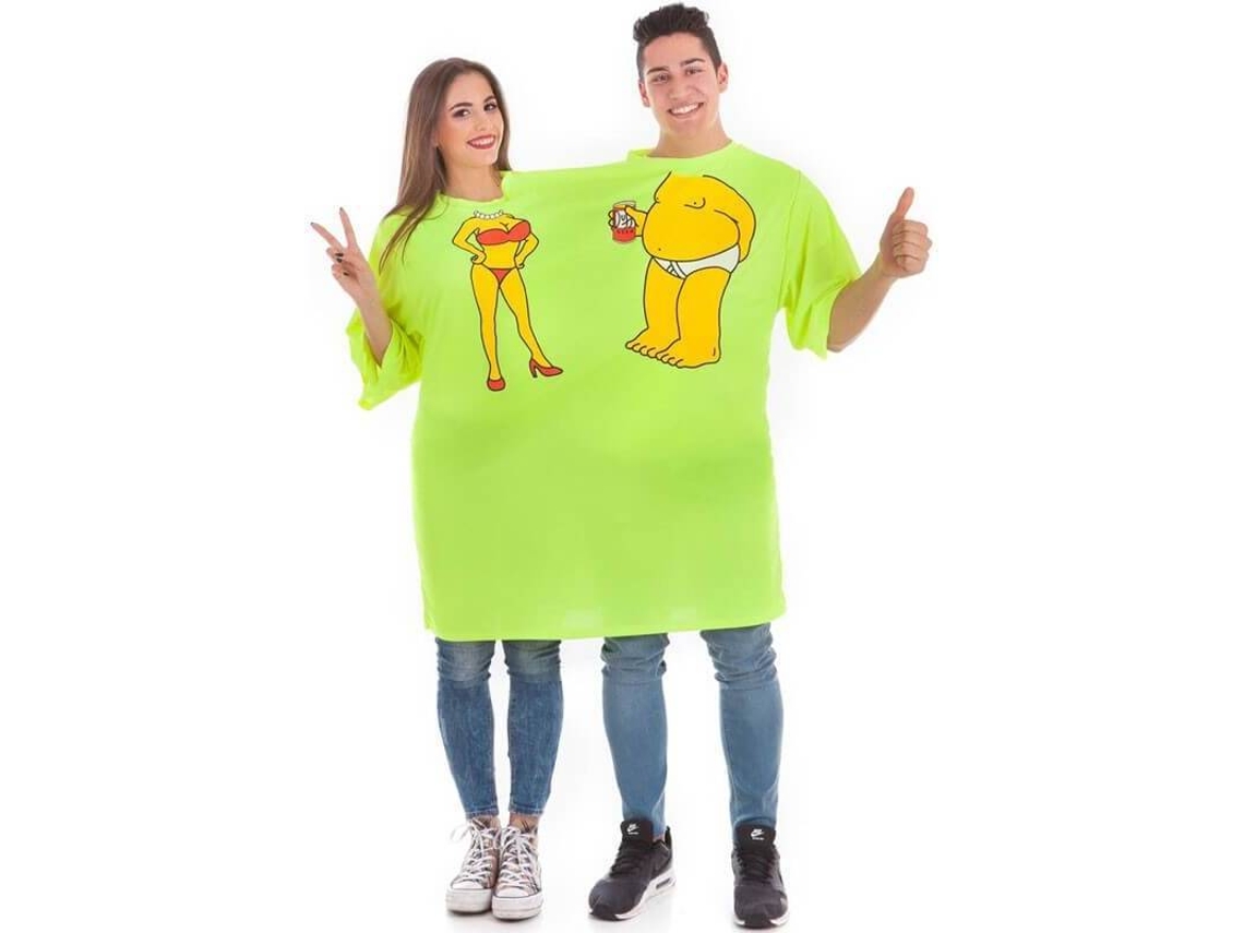 Fato Unisexo DISFRAZZES Camiseta Dupla Cerveja (Tam: Tamanho Único)