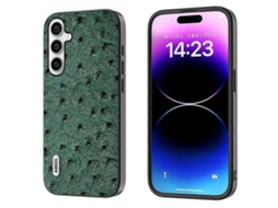 Capa Para Celular Abeel Em Couro Com Textura De Avestruz Para Samsung Galaxy S23 Fe 5g