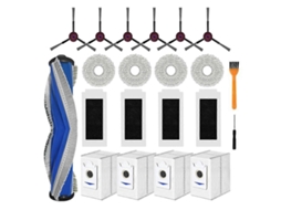 Conjunto De 21 Peças Compatível Com O Aspirador Robô T30s/t30s Combo: Escova Principal, Escova Lateral, Filtro Hepa, Pano De Limpeza E Saco Para Pó