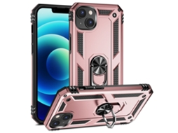 Suporte Casa Para Iphone 15 Plus Pele Sintética Magnética Rosa