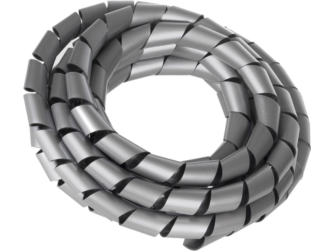 Mangueira Espiral Flexível para Enrolamento de Cabos Maclean Mctv 687 S, 3 M (20,4 X 22 Mm, Prata)