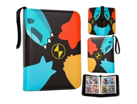 Álbum Pokémon Tcg V Reel Em Couro Pu Com Zíper | 400 Cartas | Hlx 026
