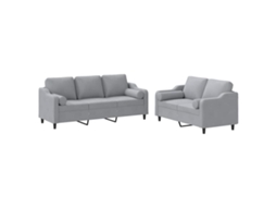 Sofa Set, Sofa Sets Vidaxl Cinzeto Tecido (n/a)