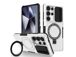 Capa Zruxe Compativel Com Samsung Galaxy S25 Ultra 5g (sliding Camshield - Magsafe - Tpu - Pc - Preto - Branco)