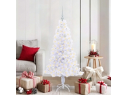 Vidaxl Árvore De Natal Artificial Com 150 Leds Branco 150 Cm Pvc E Aço