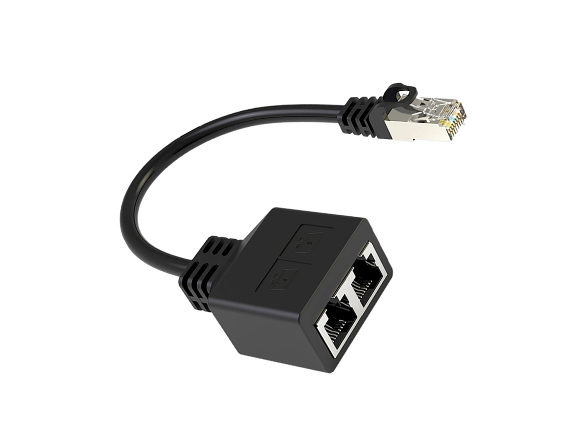 Cabo Divisor Ethernet Rj45 Com Adaptador De Conectores, 1 Para 2 Vias, Plug And Play-aquaforge