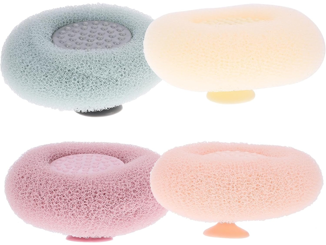 Conjunto Kombuida Com 4 Escovas Esfoliantes Coloridas Para Banho E Limpeza Profunda Do Corpo, Para Adultos