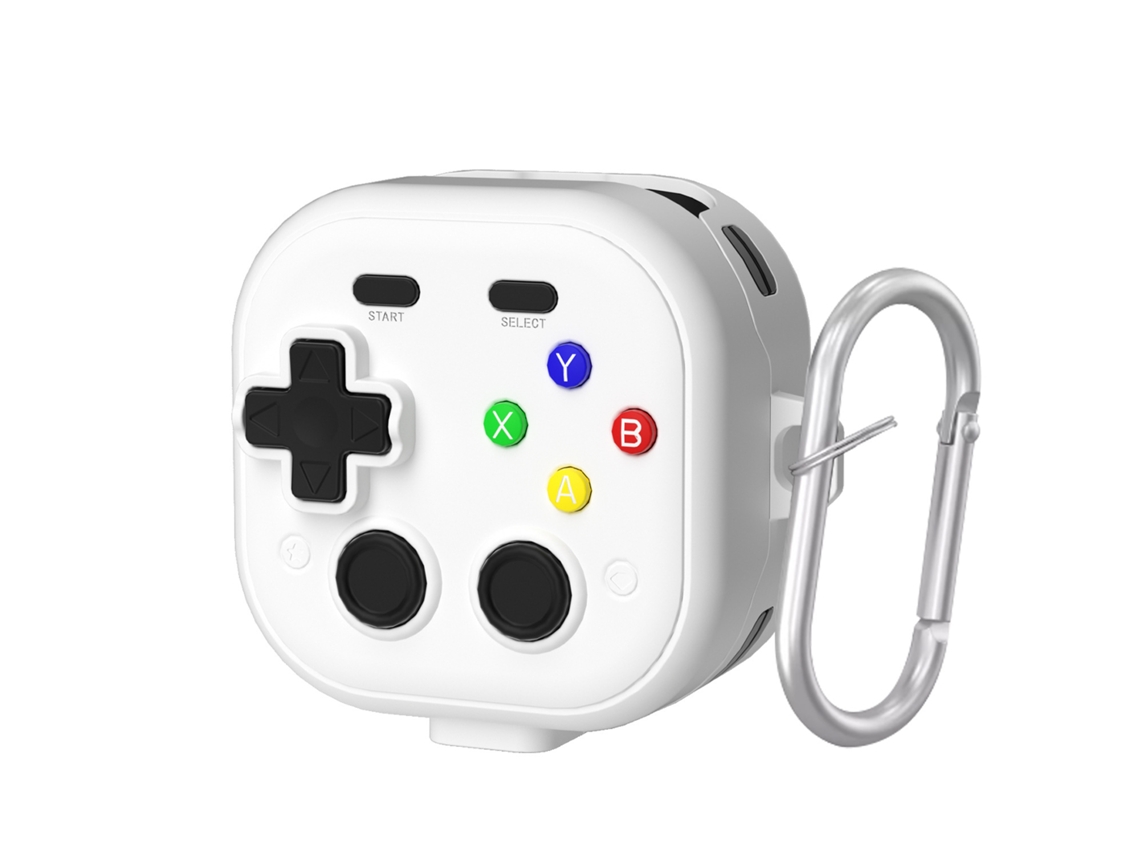 Capa de Silicone Macio para Samsung Galaxy Buds 4 Pro/galaxy Buds 4 com Mosquetão Branco PANOONA